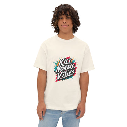 "Kill Norms, Not Vibes" Unisex Oversized Boxy Tee