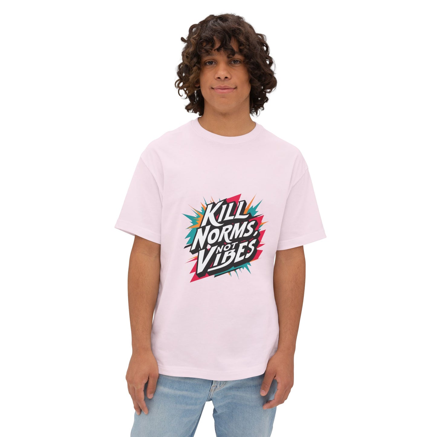 "Kill Norms, Not Vibes" Unisex Oversized Boxy Tee