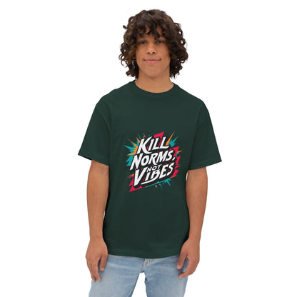 "Kill Norms, Not Vibes" Unisex Oversized Boxy Tee