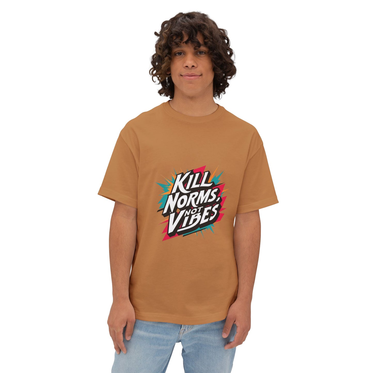 "Kill Norms, Not Vibes" Unisex Oversized Boxy Tee