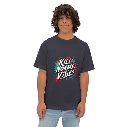 "Kill Norms, Not Vibes" Unisex Oversized Boxy Tee