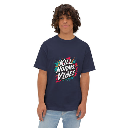 "Kill Norms, Not Vibes" Unisex Oversized Boxy Tee